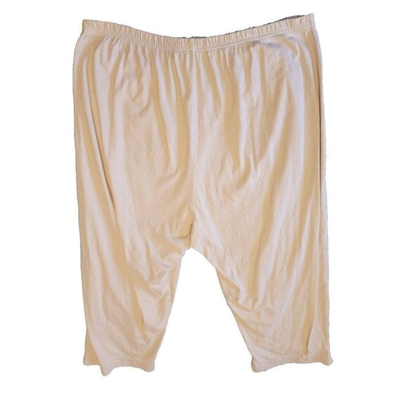 Fresh Produce 2X Beige 100% Cotton Cropped Pull-On Pants 22.5" Inseam - Picture 3 of 6